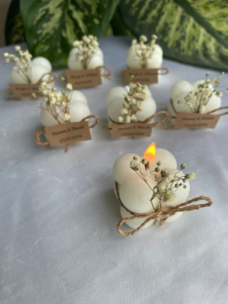 Mini bubble Candle with Decorations