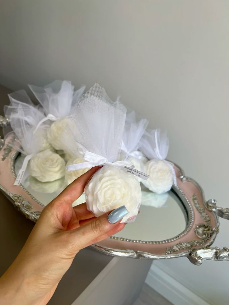 Daisy candle decorated with Tulle (20 PCs)