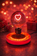Magnetic Levitating Heart Light Bulb