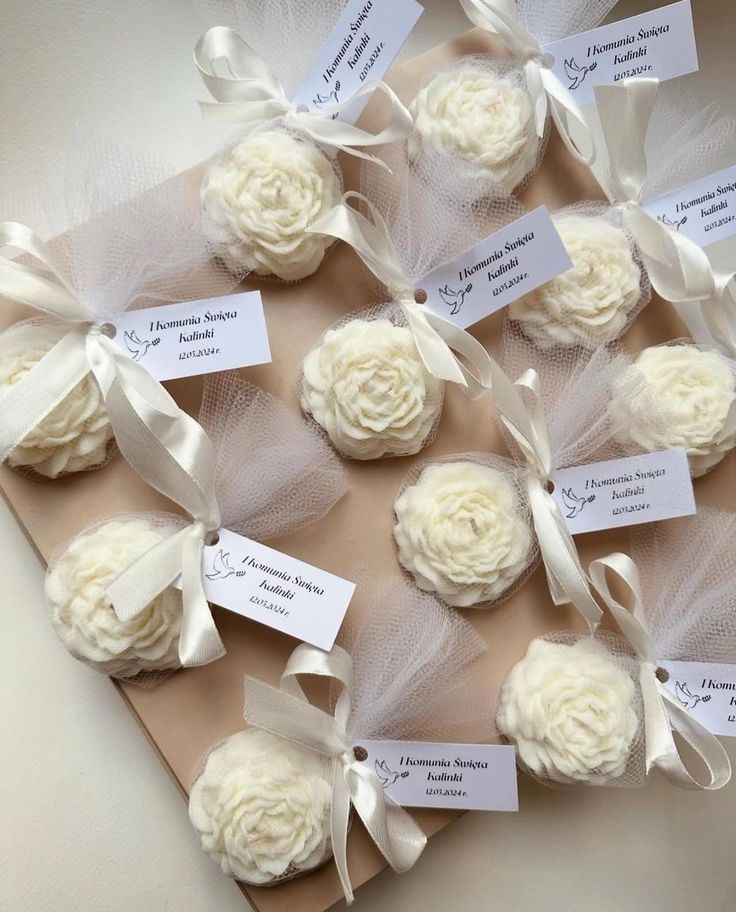 Daisy candle decorated with Tulle (20 PCs)