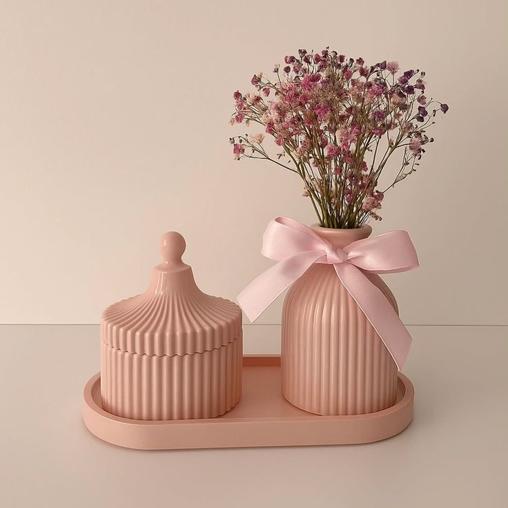 Vase & bonbonniere set